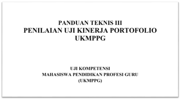 Juknis Uji Kinerja Portofolio UKMPPG